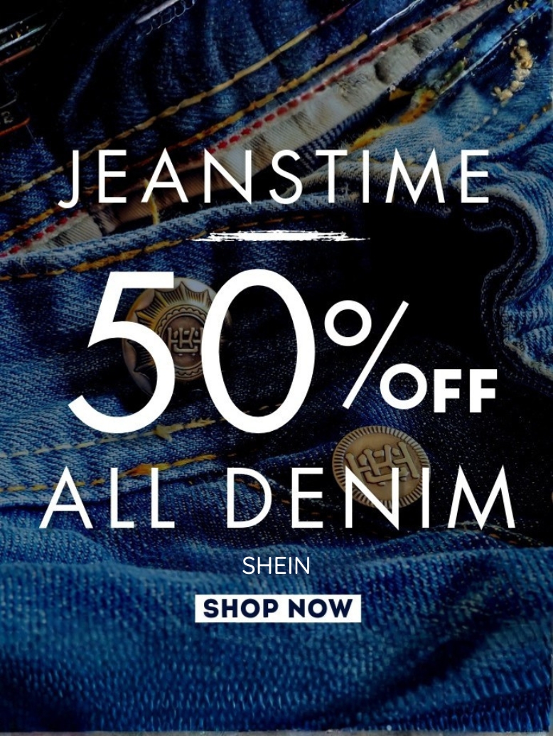 Shein denim sale poster